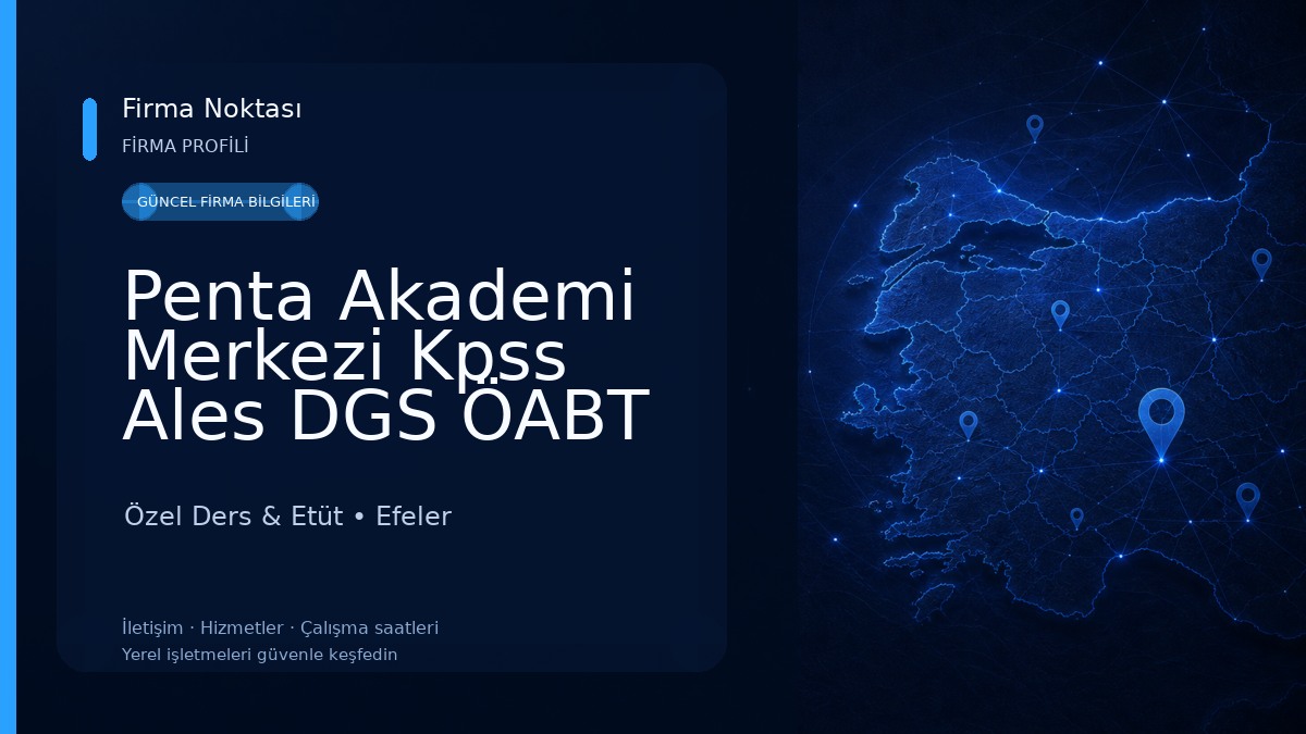 Penta Akademi Merkezi Kpss Ales DGS ÖABT Özel Ders & Etüt