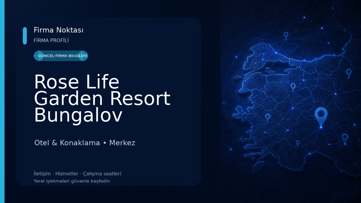 Rose Life Garden Resort Bungalov Otel & Konaklama