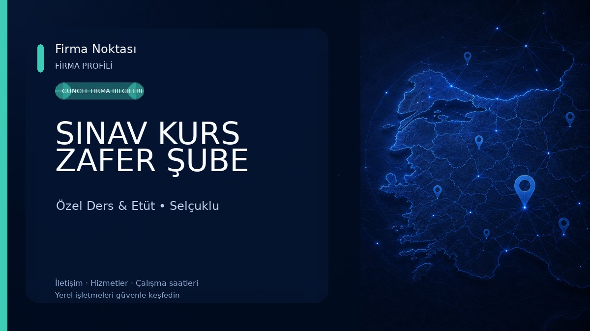 SINAV KURS ZAFER ŞUBE Özel Ders & Etüt