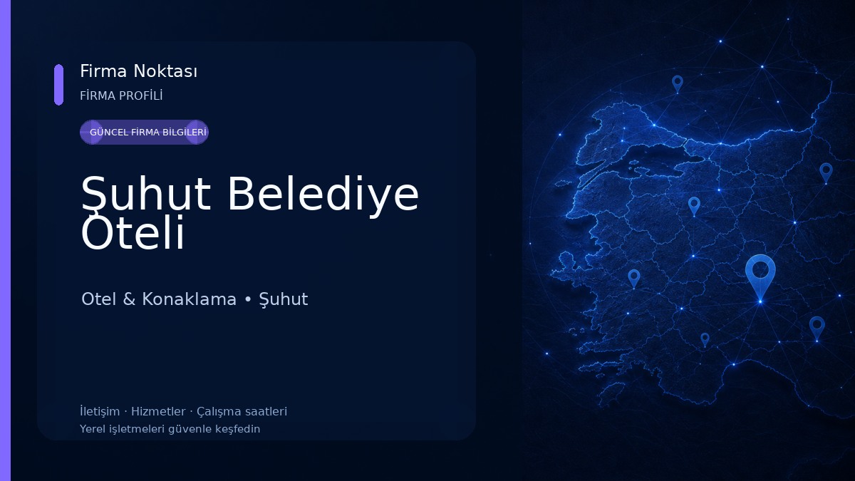 Şuhut Belediye Oteli Otel & Konaklama
