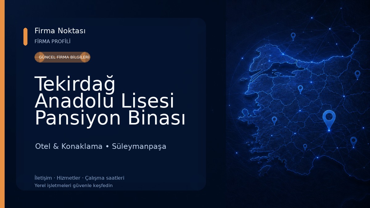 Tekirdağ Anadolu Lisesi Pansiyon Binası Otel & Konaklama