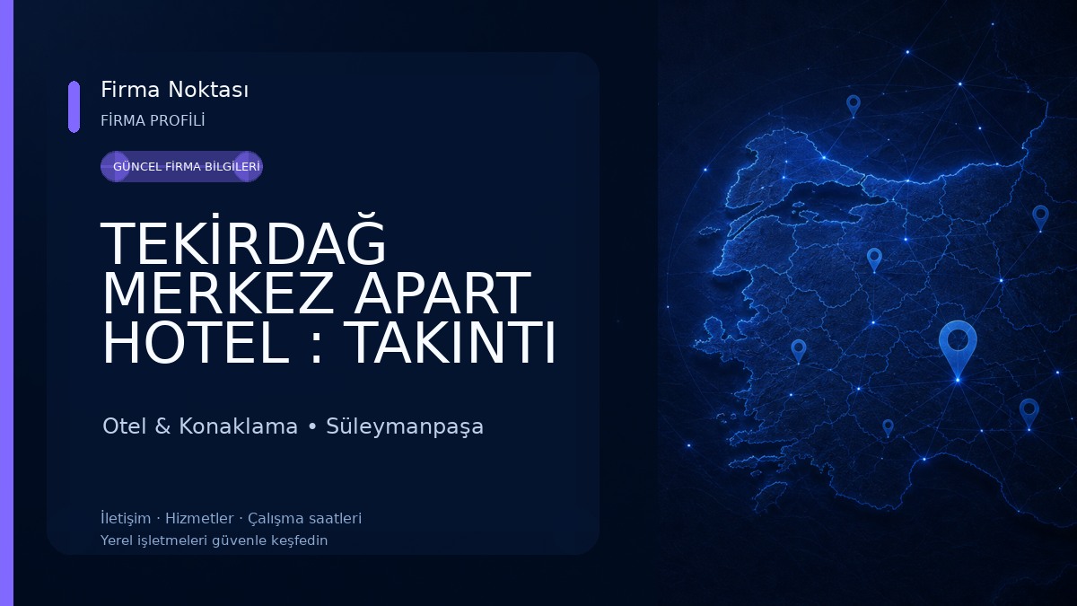 TEKİRDAĞ MERKEZ APART HOTEL : TAKINTI Otel & Konaklama