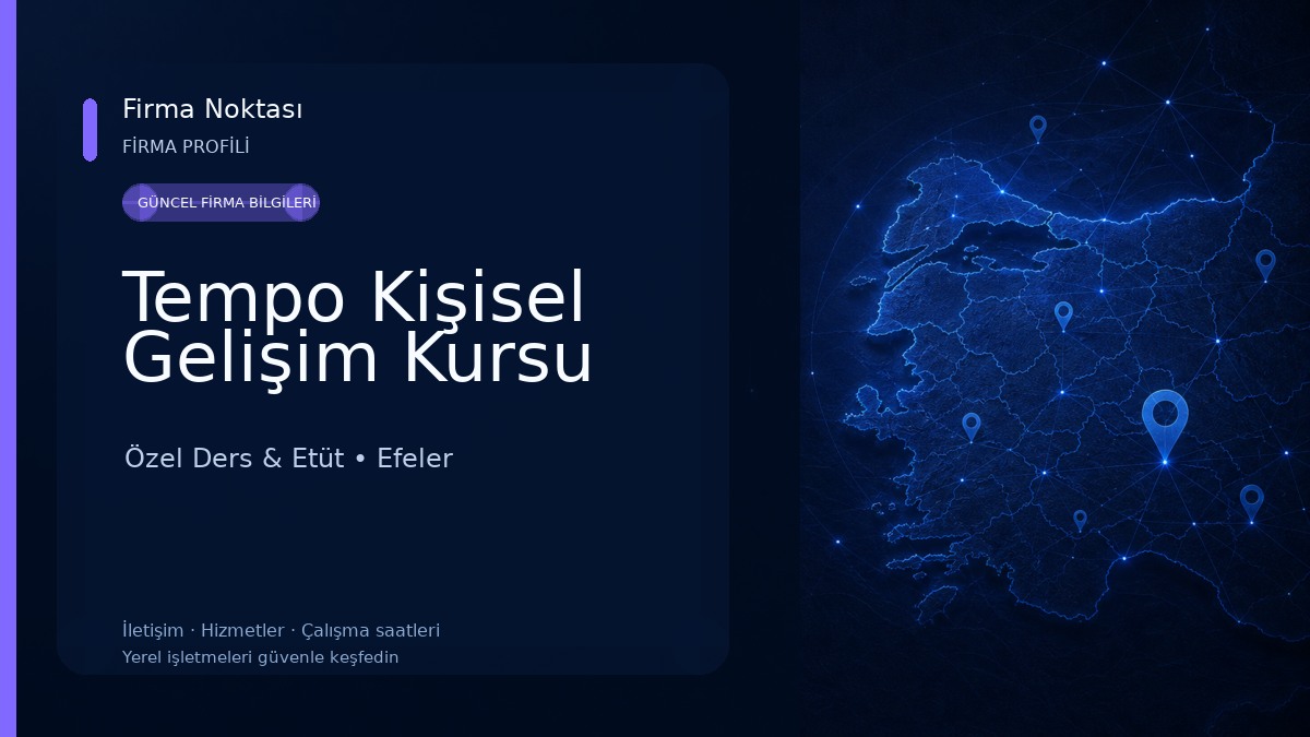 Tempo Kişisel Gelişim Kursu Özel Ders & Etüt
