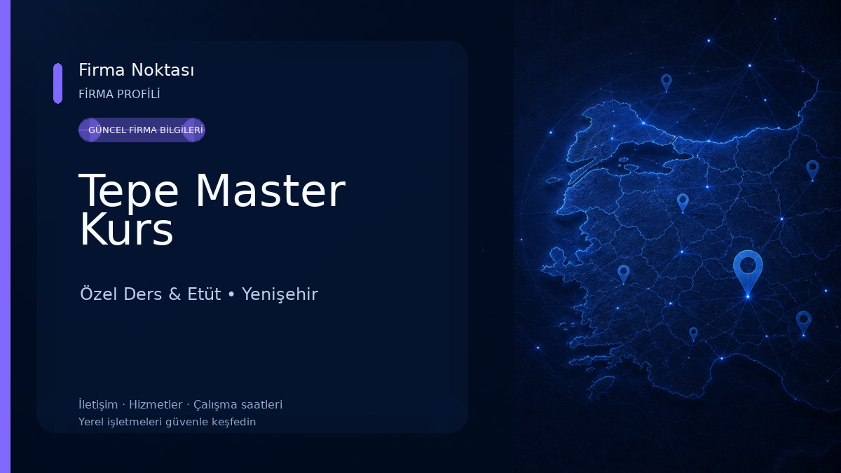 Tepe Master Kurs Özel Ders & Etüt