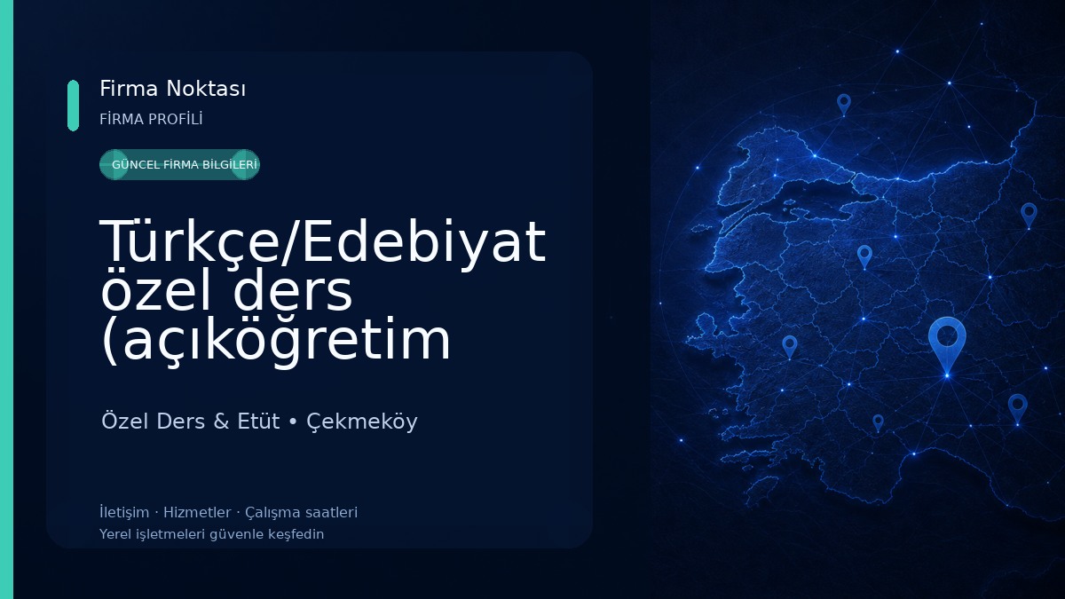 Türkçe/Edebiyat özel ders (açıköğretim takviye) Özel Ders & Etüt