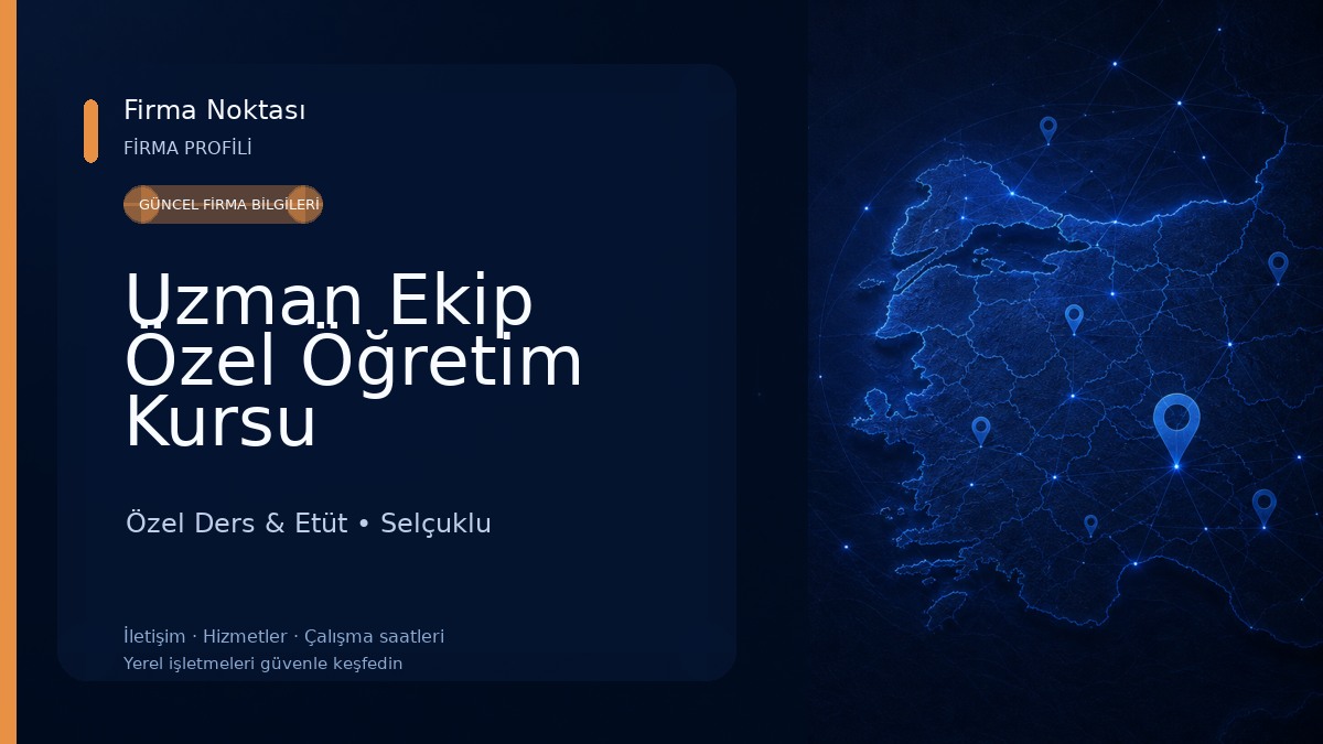 Uzman Ekip Özel Öğretim Kursu Özel Ders & Etüt