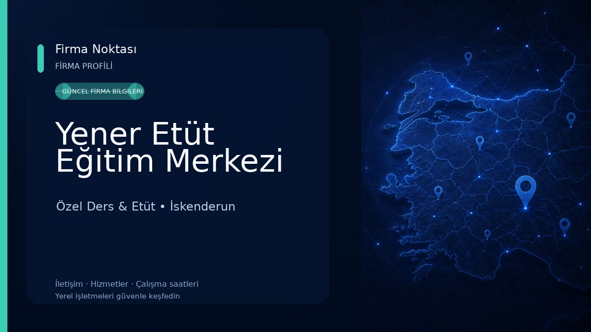 Yener Etüt Eğitim Merkezi Özel Ders & Etüt